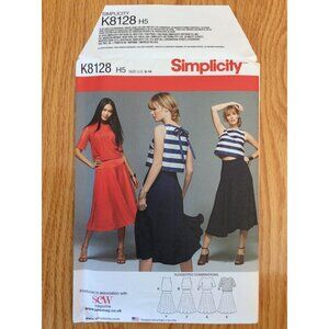 Misses Skirt and Top Pattern Simplicity 8128 UNCUT Size 6 8 10 12 14